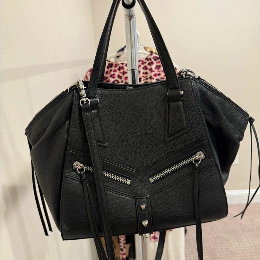 Botkier Black Satchel with Silver Accents